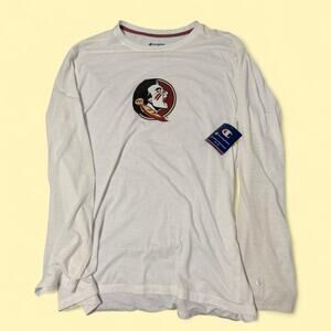 Champion Florida State University FSU white long sleeve shirt Size XL NWT